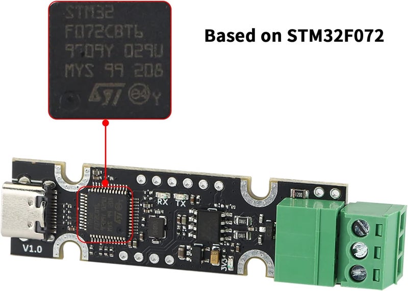 FYSETC 3D Printer Parts UCAN Board V1.0 Based on STM32F072 USB to CAN Adapter Type C Interface Support CANable/Candlelight/Klipperr Firmware-Pack of 1 - Image 5